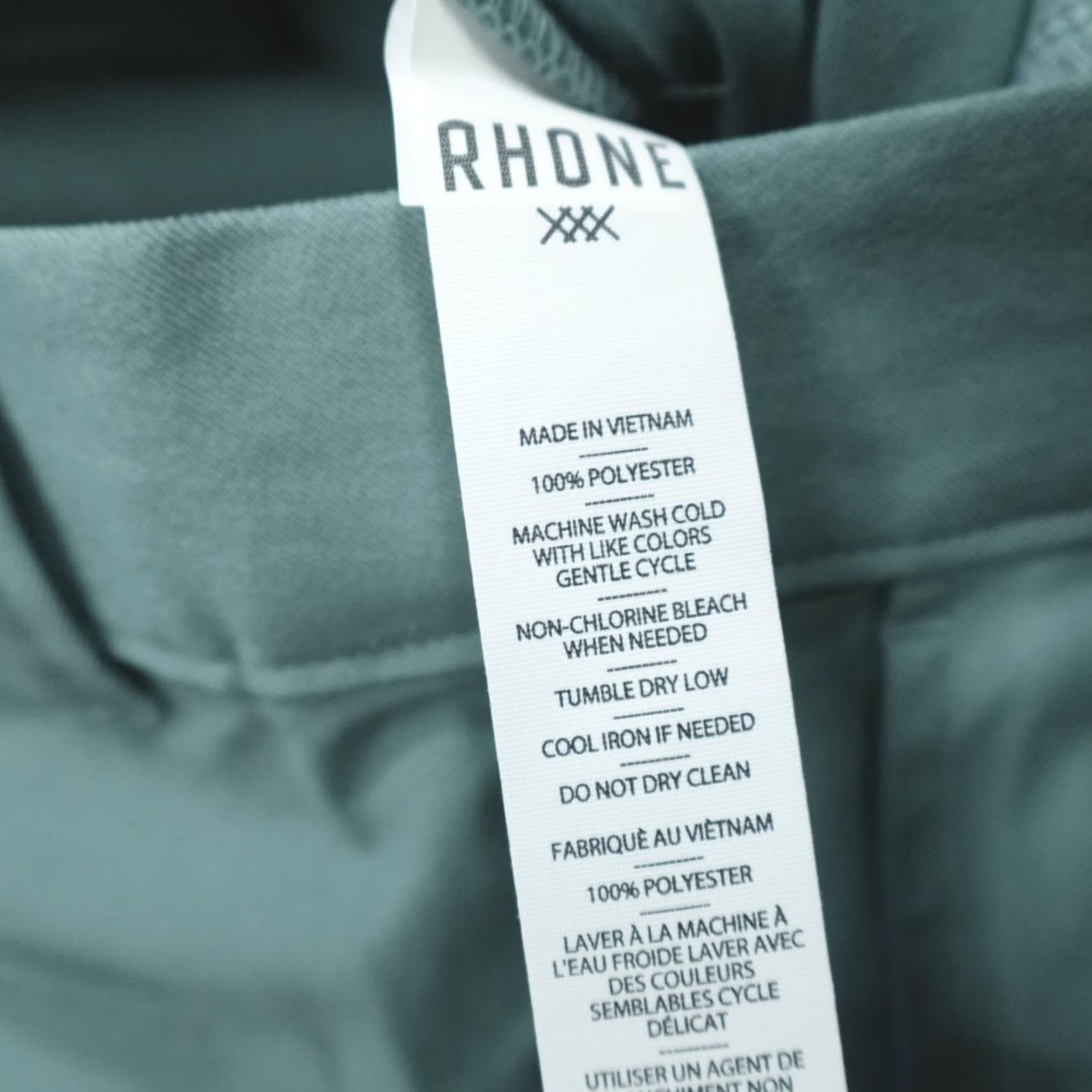 Rhone Rhone Golf Tour Trouser Pants Tidal Green 33x30 Classic Fit Performance Men Pants Chino Stretch Water Resistant Varied Seasons Pocket Logo Size US 33 - 4 Thumbnail