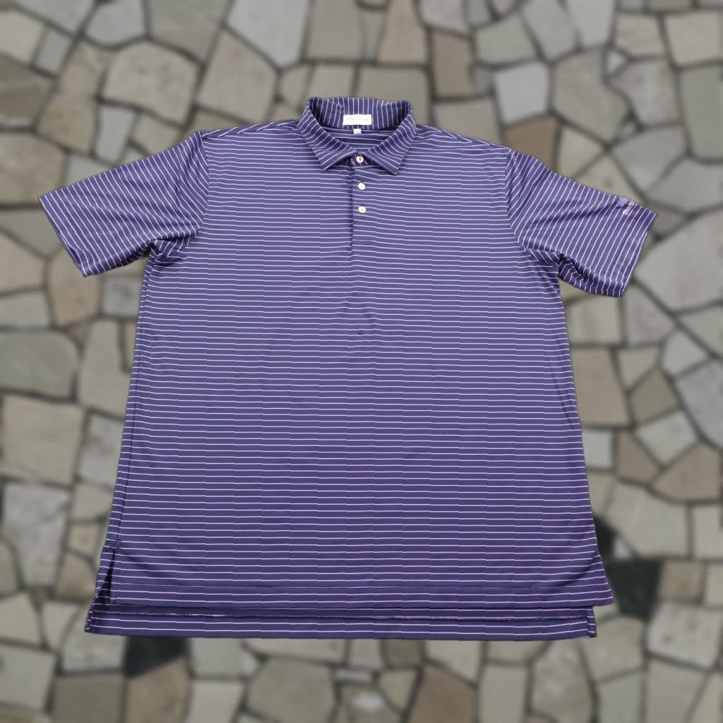 Peter Millar Peter Millar Polo Shirt Mens XL Blue Stripes Summer Comfort Golf Shadow Hawk Size US XL / EU 56 / 4 - 1 Thumbnail