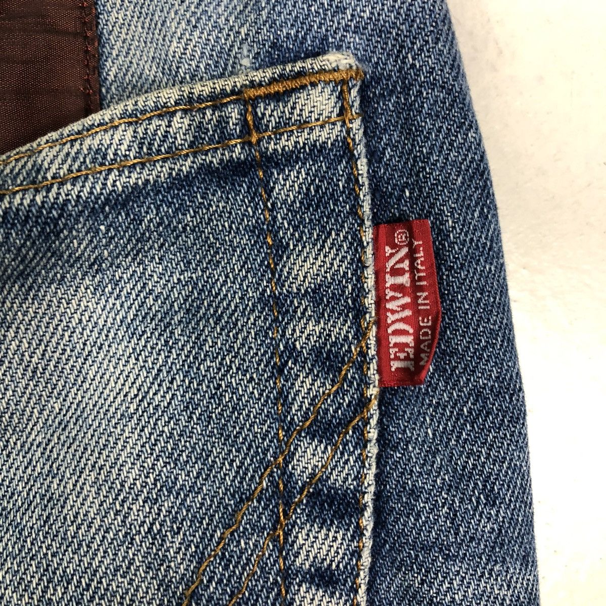 Edwin 🔥VINTAGE DENIM JEANS BIKER EDWIN MADE IN ITALY Size US 34 / EU 50 - 13 Thumbnail