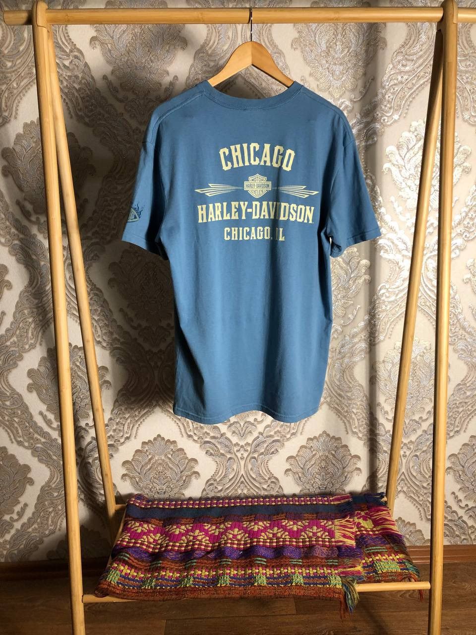 Harley Davidson VINTAGE HARLEY DAVIDSON MOTORCYCLE CHICAGO DOUBLE PRINTED Size US L / EU 52-54 / 3 - 5 Thumbnail