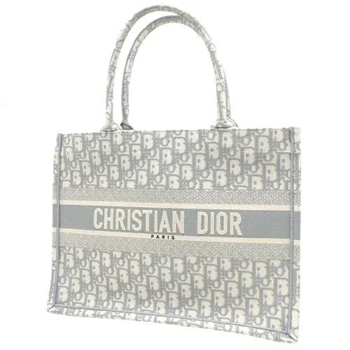 Christian Dior Trotter BOOK TOTE Medium Bag Gray Ivory Christian
