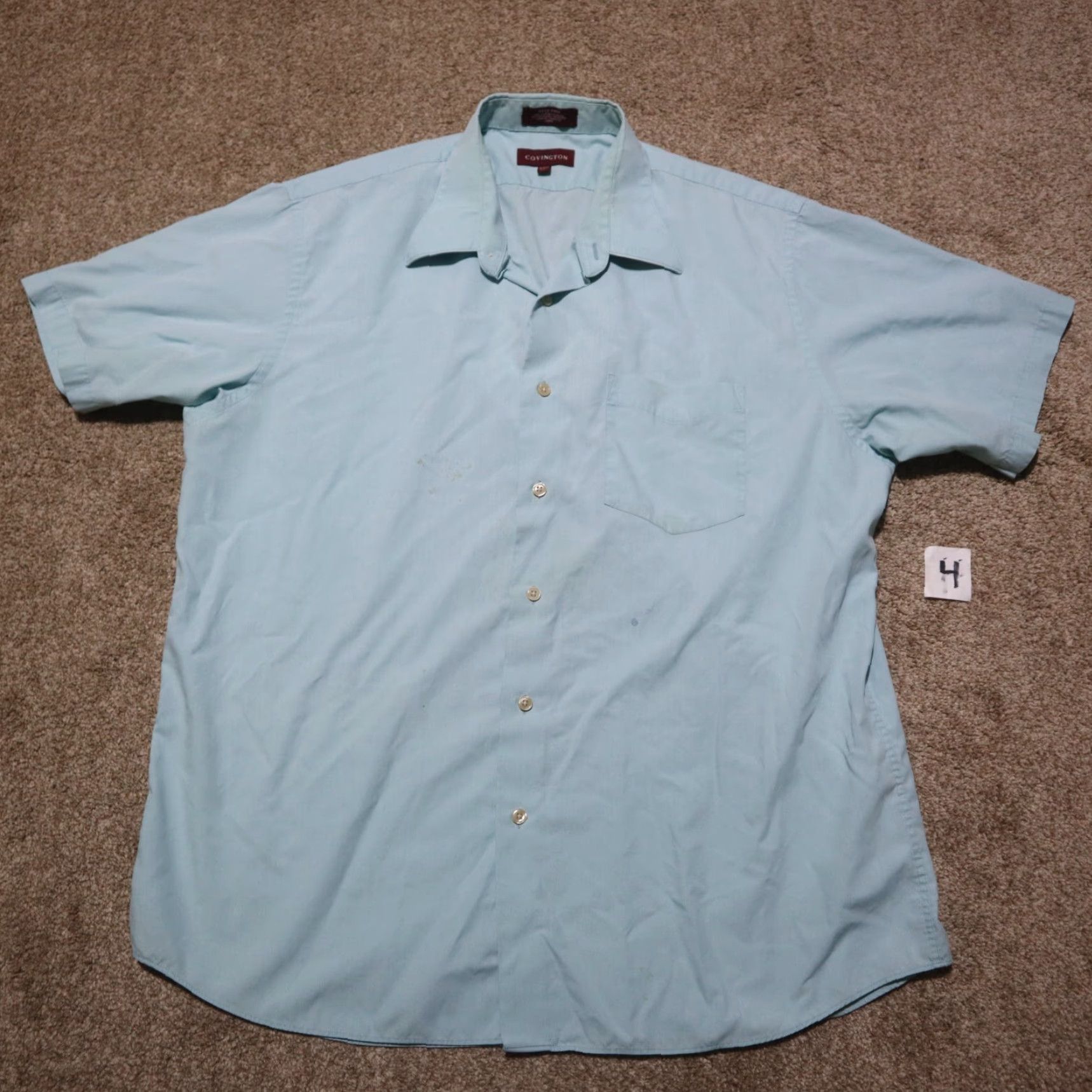 Vintage VINTAGE Covington Solid Blue Cotton Long Sleeve Button-Up Shirt Adult Men XL Casual Formal Size US XL / EU 56 / 4 - 2 Thumbnail