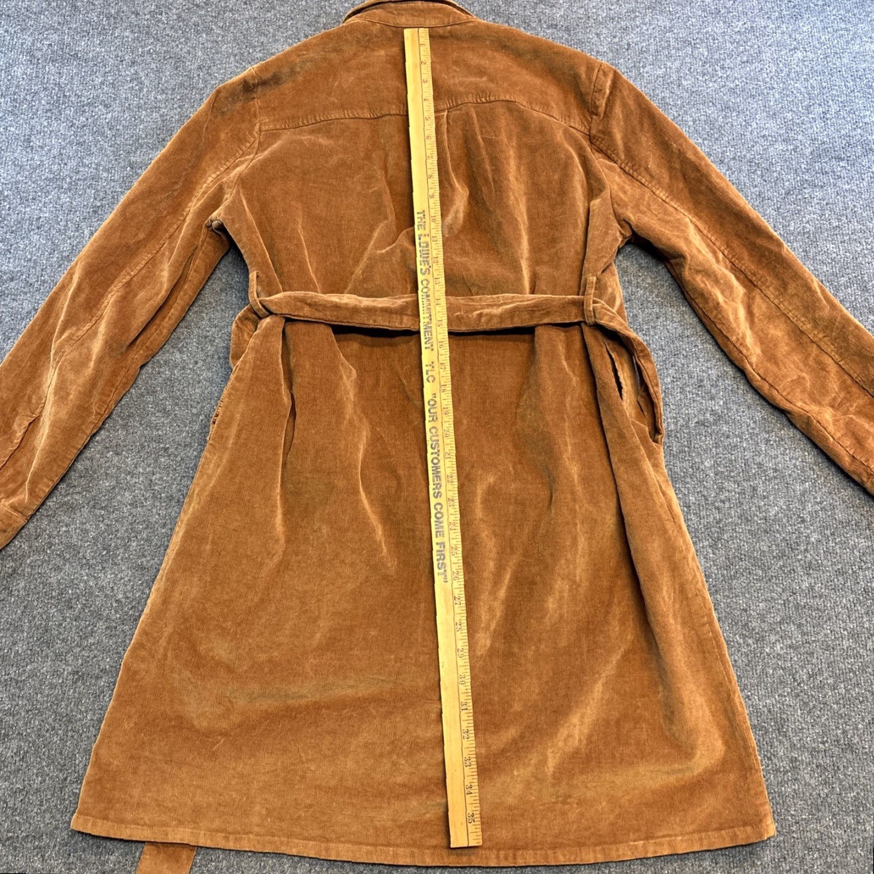 Vintage JOH Apparel Shirt Dress Brown Midi Faux Suede Belted Snap Button Size L Women Size L / US 10 / IT 46 - 6 Thumbnail