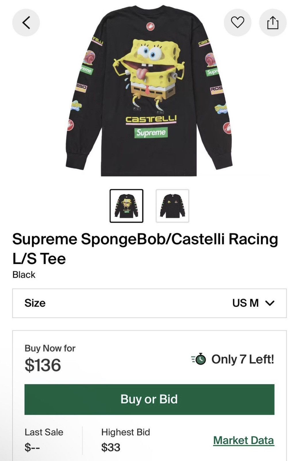 Supreme SpongeBob Racing L/S Tee