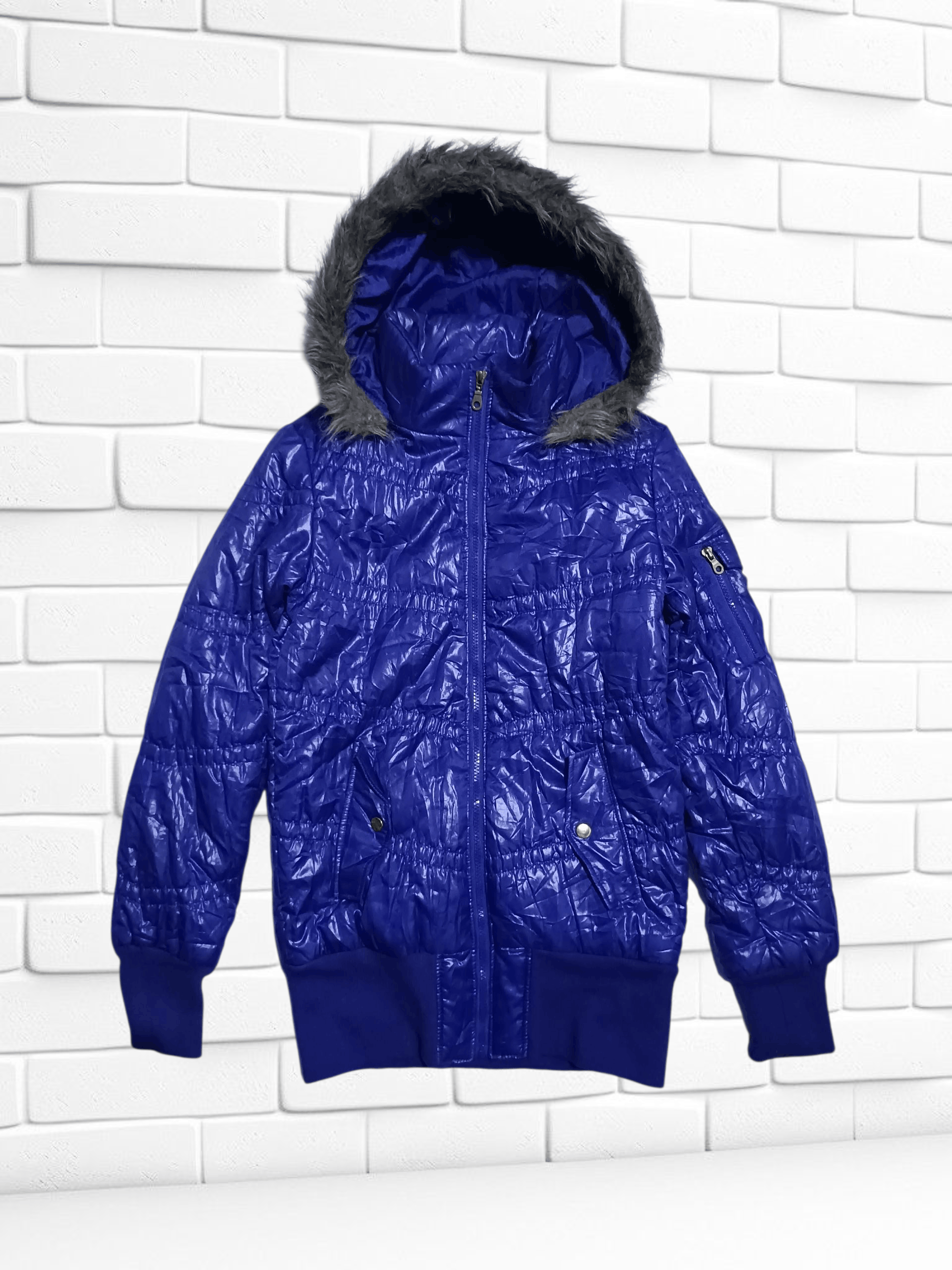 Japanese Brand Japanese Brand Fur Hoodie Puffer Down Jacket Glossy Purple Size M / US 6-8 / IT 42-44 - 5 Thumbnail
