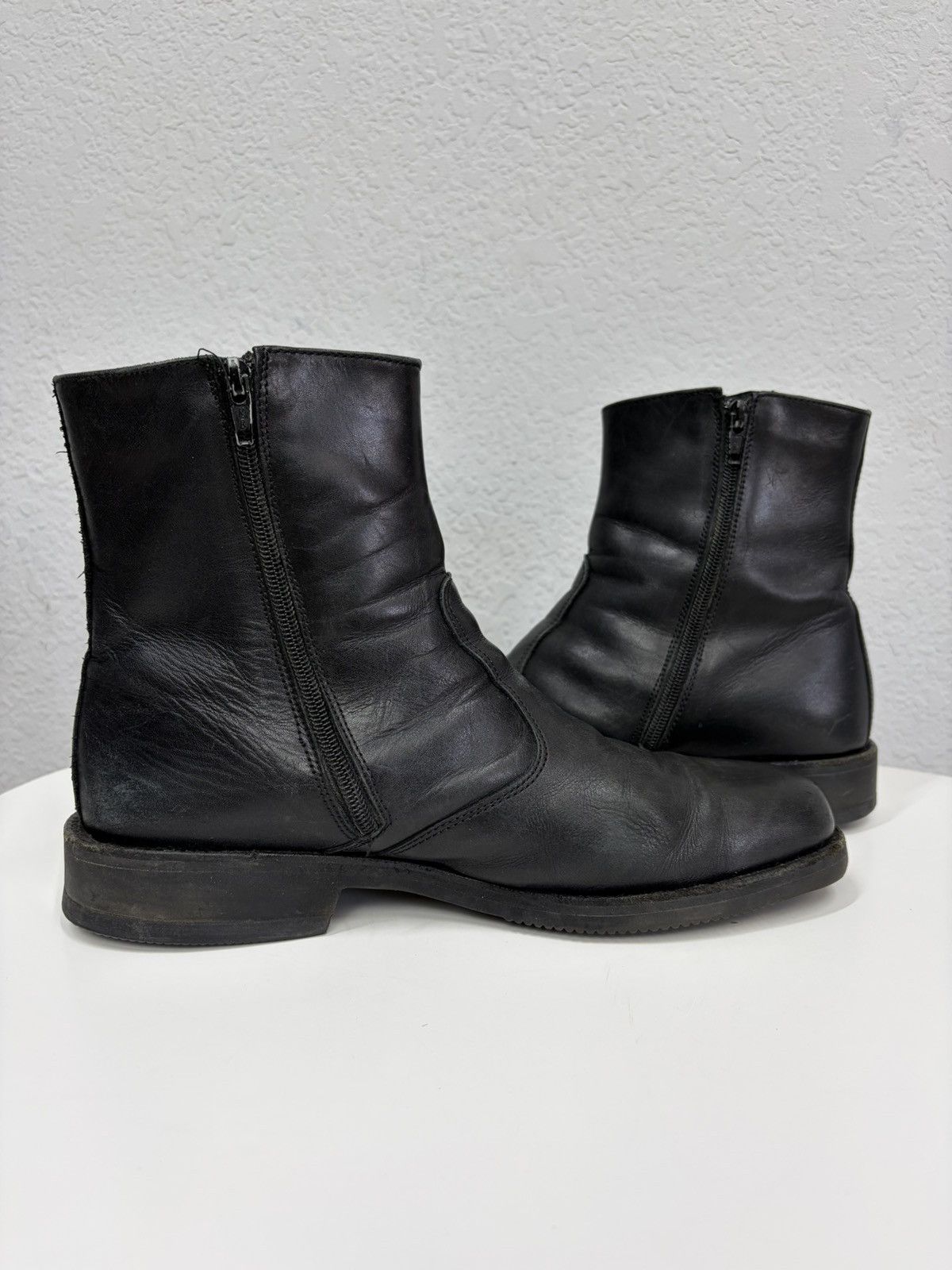 14th Addiction Vintage Rick Owens Style y2k Leather Biker Boots CCP Guidi Size US 9 / EU 42 - 9 Thumbnail