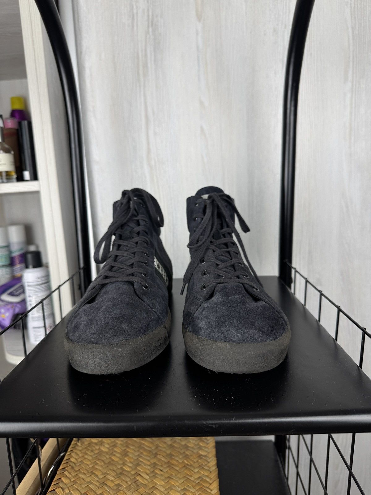 Dirk Bikkembergs Bikkembergs Campus navy blue suede hi-top sneakers size 42 Size US 9 / EU 42 - 5 Thumbnail