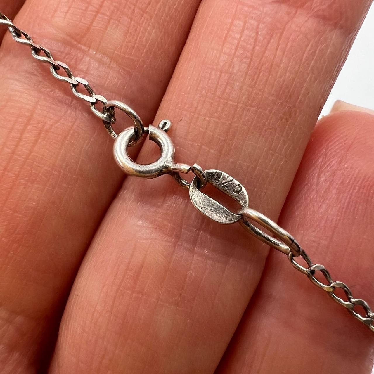 Sterling Silver Vintage Sterling Silver 925 Necklace Pendant Marked 5 gr Size ONE SIZE - 7 Thumbnail