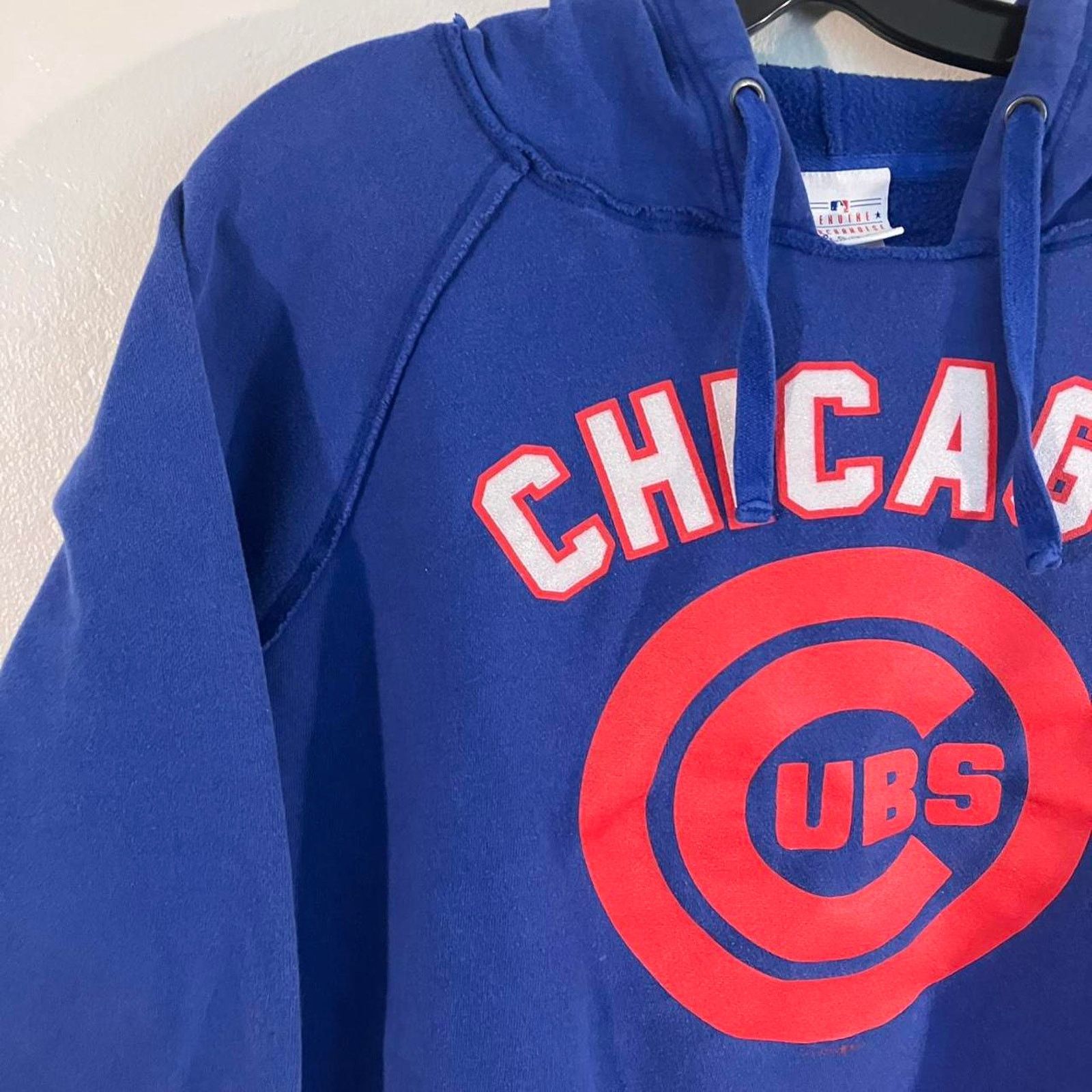 MLB Chicago Cubs MLB Baseball Blue Boxy Pullover Glitter Hoodie Size L / US 10 / IT 46 - 2 Thumbnail