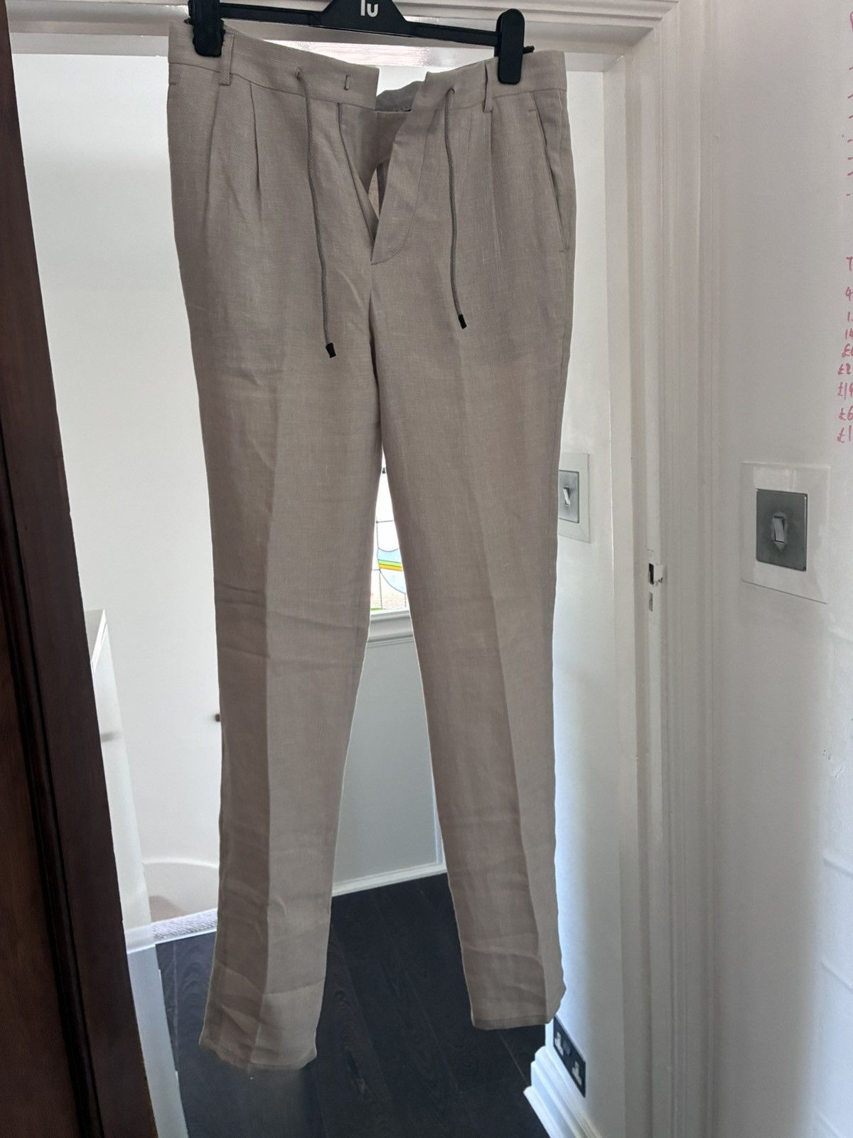 Brunello Cucinelli Brunello cucinelli linen drawstring trousers w32 size 48 Size US 32 / EU 48 - 1 Thumbnail