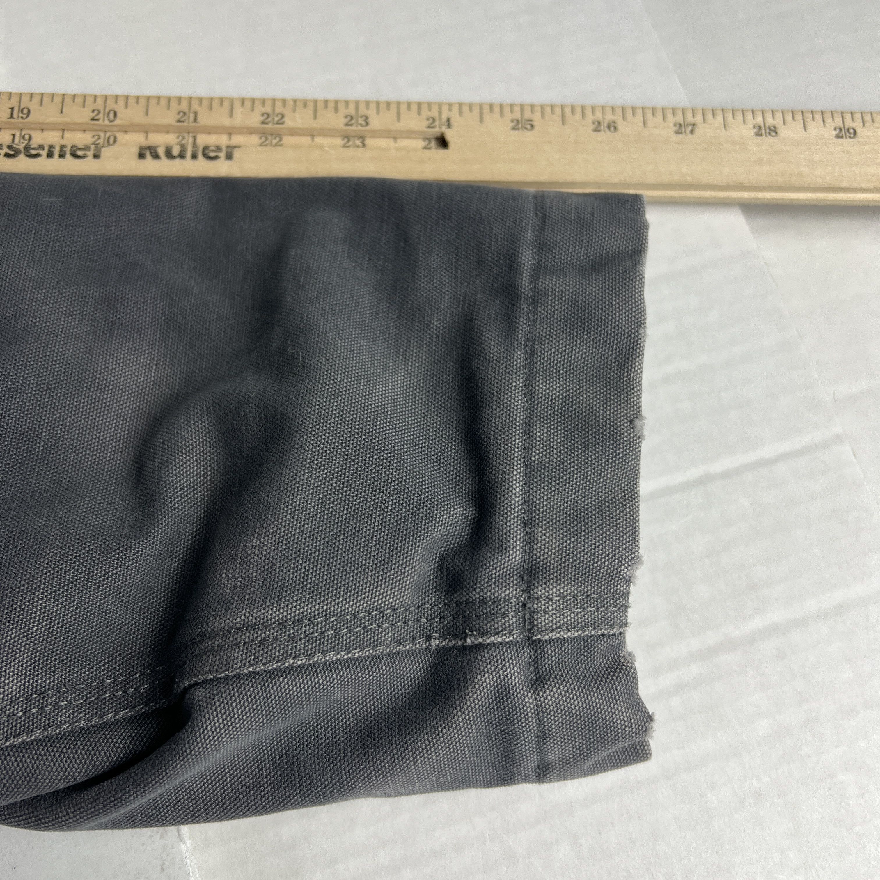 Walls Canvas Chore Jacket Grey Faded Sherpa Lined Full Zip