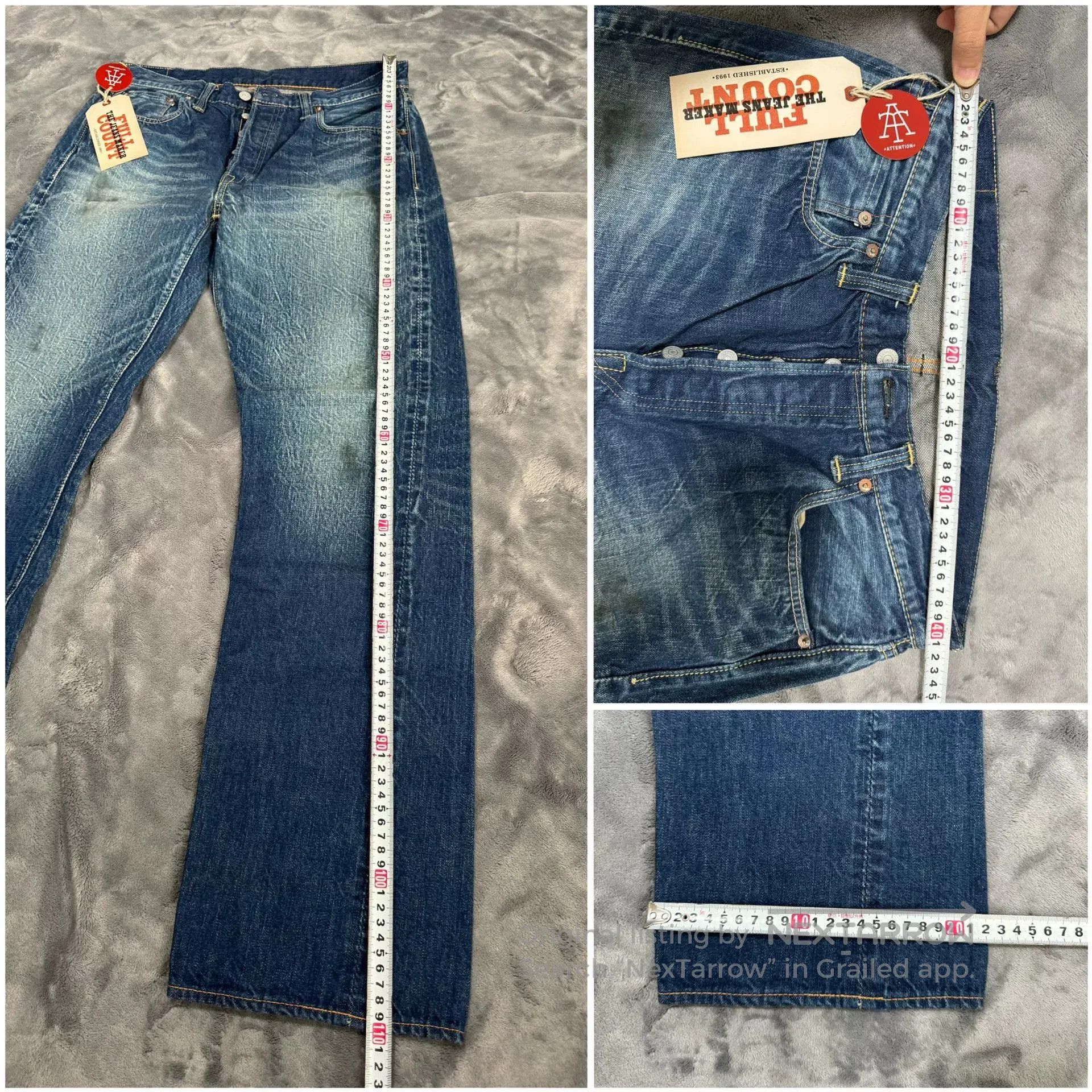 Full Count & Co. FullCount 1344 Indigo Denim Jeans. Size US 33 - 8 Thumbnail
