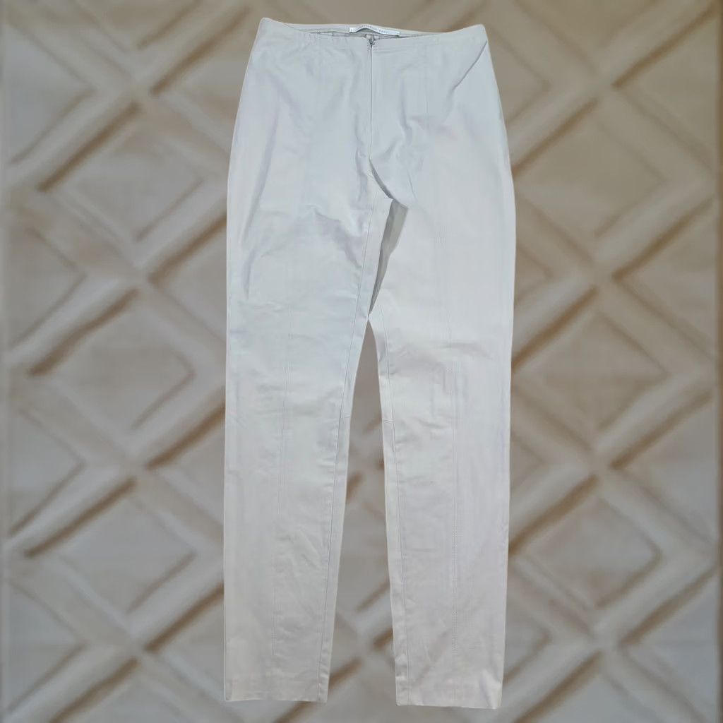 Vintage Raffaello Rossi Giga Light Grey Stretch Cigaret Pants Womens 36 US 6 Dress Pants Regular Zip Fly Solid Gray Womens Size 28" / US 6 / IT 42 - 1 Thumbnail