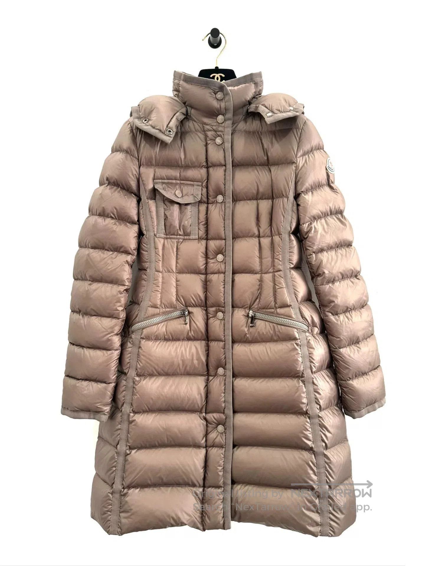 Moncler Moncler Hermine Gray Logo Women's Down Jacket. Size XS / US 0-2 / IT 36-38 - 1 Thumbnail