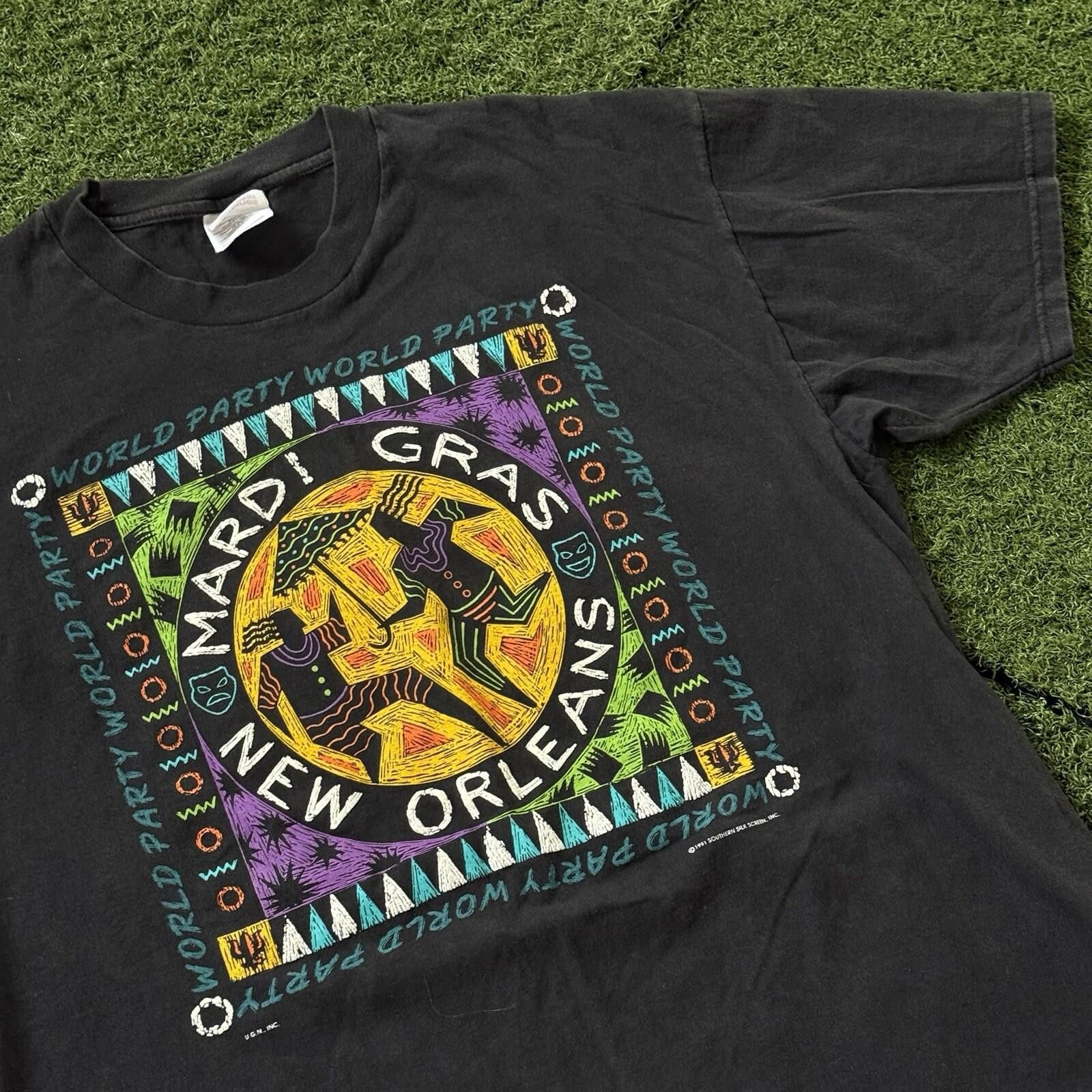 Hanes Vintage 1991 Mardi Gras New Orleans T-Shirt Hanes Adult XL Size US XL / EU 56 / 4 - 1 Thumbnail