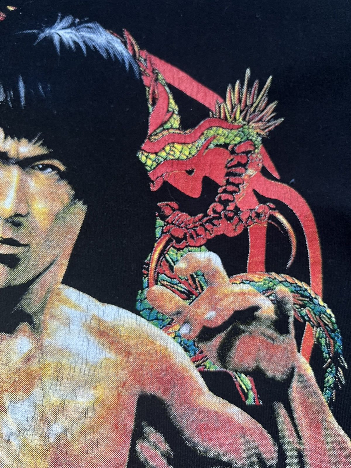 Vintage Vintage Bruce Lee Dragon Japanese T-shirt Y2K 90s Size US XL / EU 56 / 4 - 11 Thumbnail