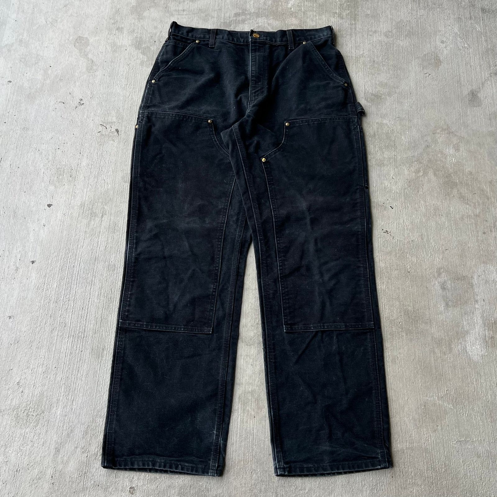 Carhartt × Vintage Carhartt black double knee work wear carpenter pants Size US 31 - 1 Thumbnail