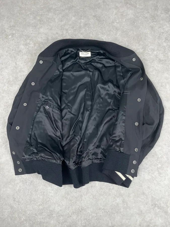 Saint Laurent Paris SS2017 Saint Laurent Teddy Black Wool Bomber Jacket Size US M / EU 48-50 / 2 - 9 Thumbnail
