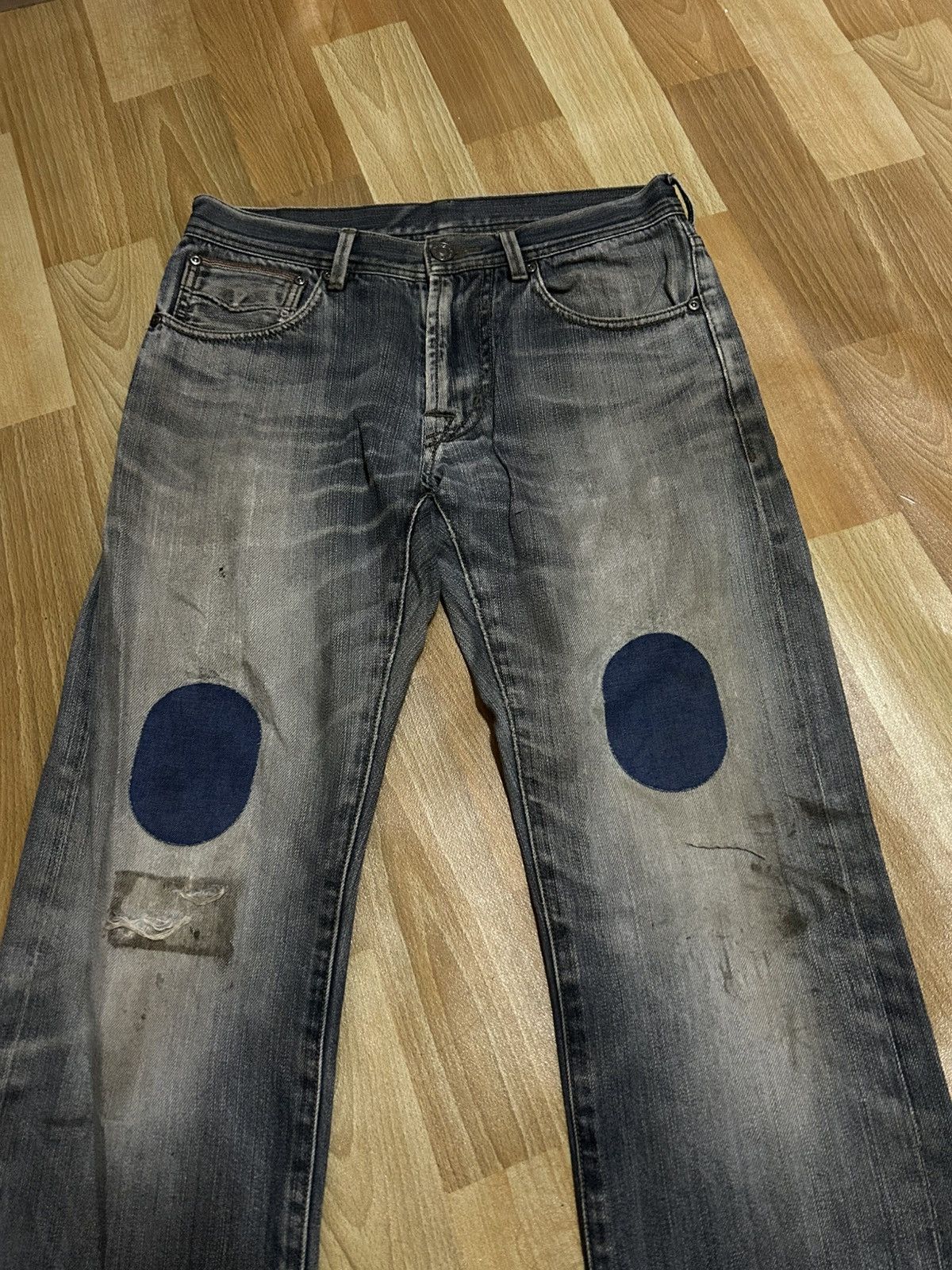 Burberry × Designer 💥BURBERRY LONDON PATCH DISTRESSED Size US 29 - 2 Thumbnail
