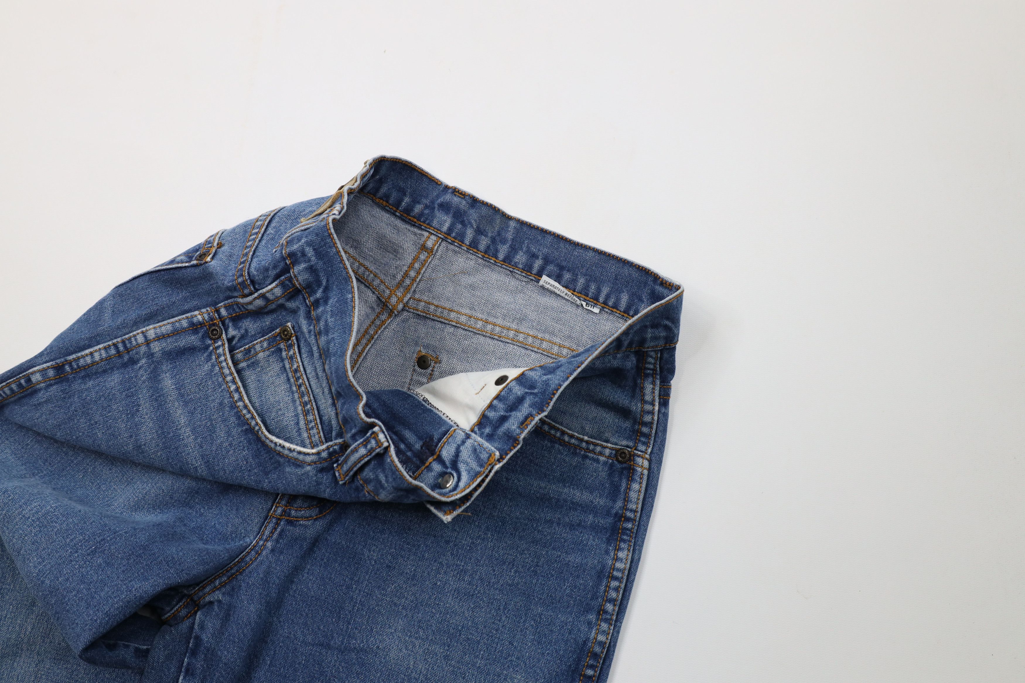 Vintage Vintage 70s 80s Streetwear Straight Leg Denim Jeans Blue Size 28" / US 6 / IT 42 - 7 Thumbnail