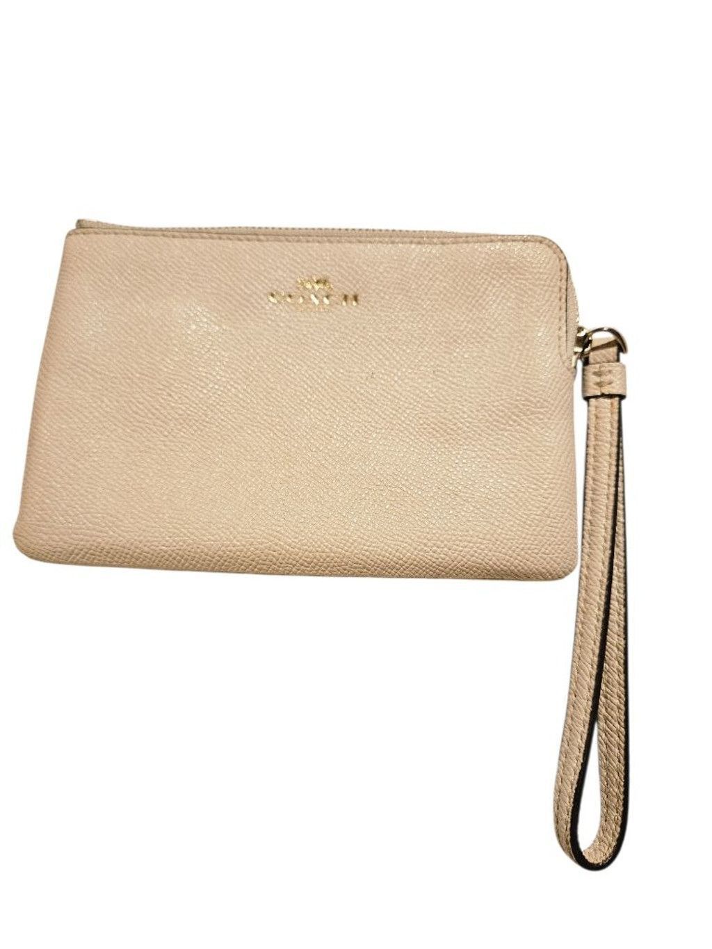 Coach Coach Beige Leather Wristlet One Size Size ONE SIZE - 1 Thumbnail