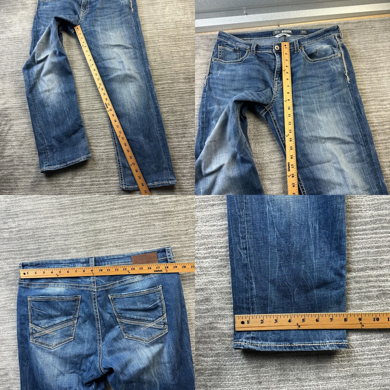 Vintage BKE Jeans Mens 36x30 Nolan Blue Denim Pants Ranchwear Cowboy Rodeo Size US 36 / EU 52 - 8 Thumbnail