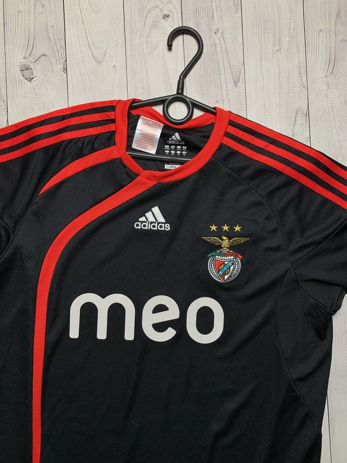 Adidas × Vintage Vintage adidas Benfica soccer jersey size S black rare Size US S / EU 44-46 / 1 - 2 Thumbnail