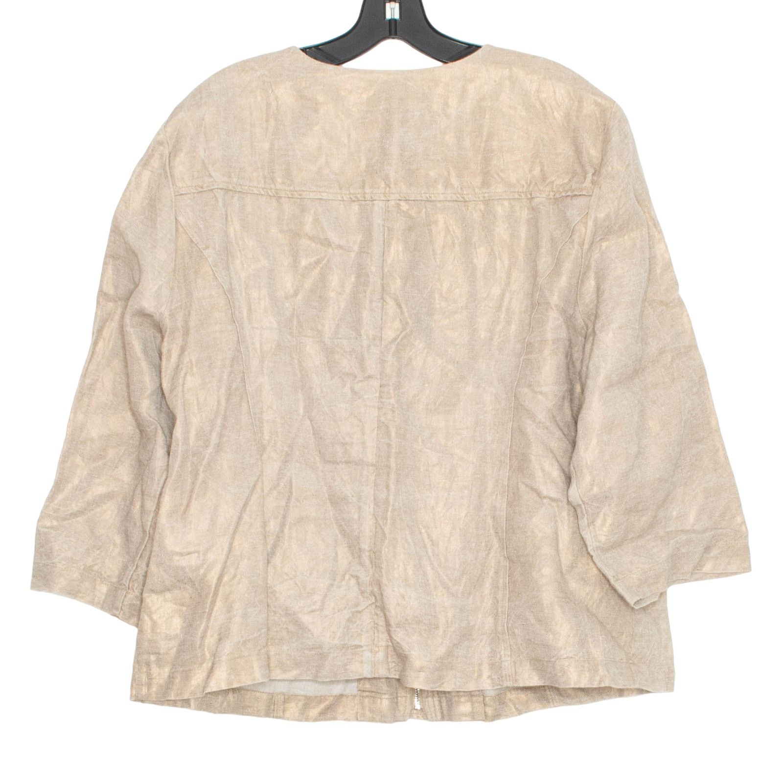 Chicos Chicos Jacket 3/4 Sleeve Foiled Linen Metallic 3 XL 16/18 Size XL / US 12-14 / IT 48-50 - 2 Thumbnail