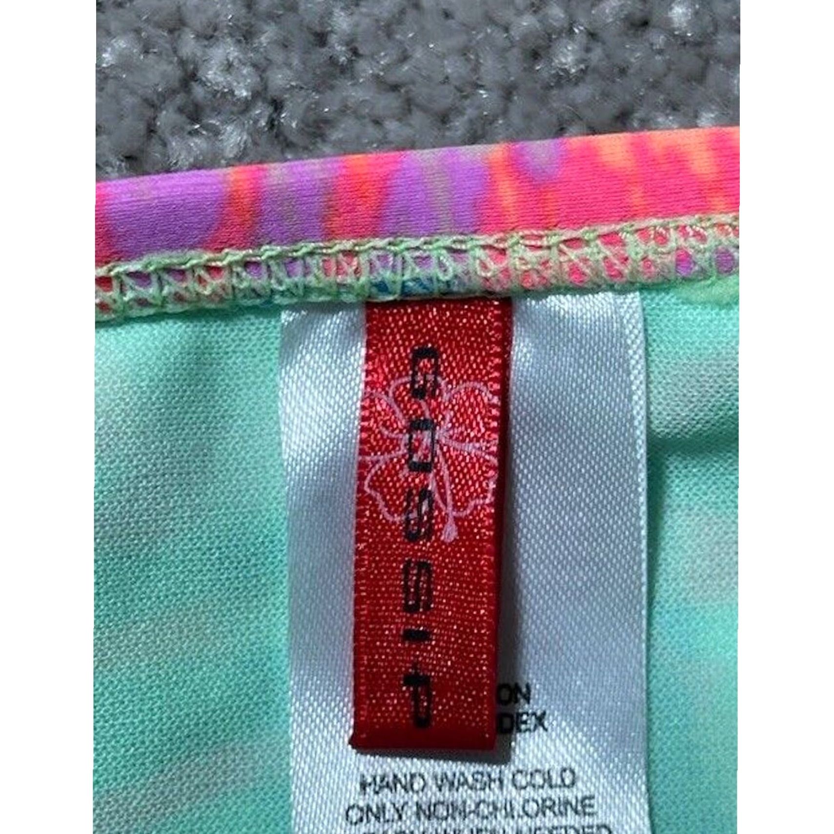 Swims Gossip Bikini Swim Bottom Medium M Green Zebra Print Pastel Neon Retro Y2K Festival Beach Resort Women's Swimwear Size 32" / US 10 / IT 46 - 6 Thumbnail