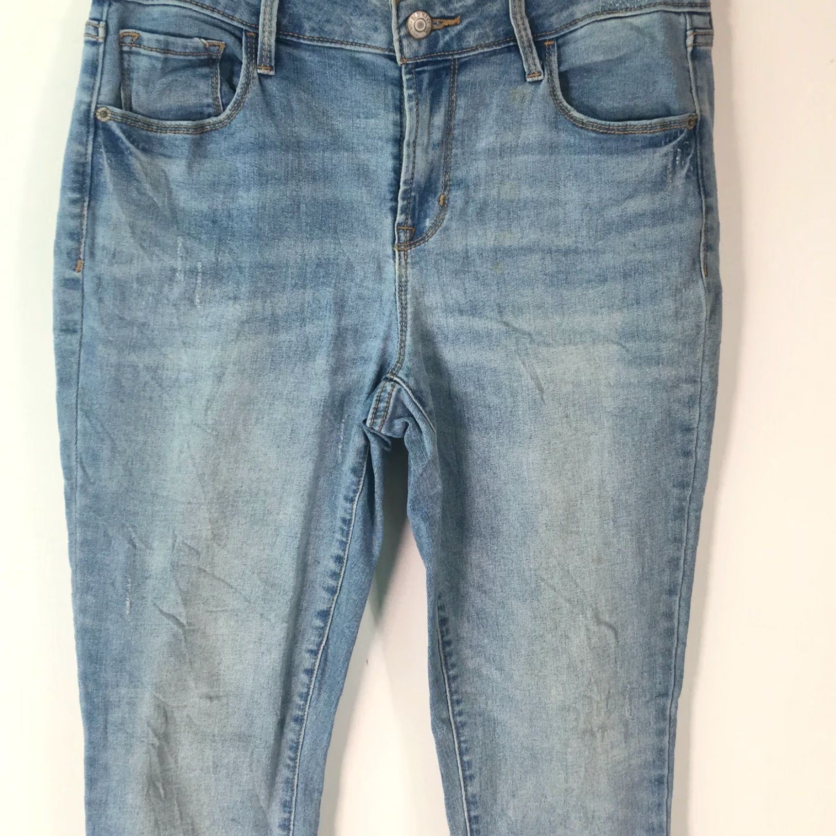 Old Navy Old Navy Womens Flat Front Casual Rock Star Super Skinny Blue Denim Jeans Size 6 Size 28" / US 6 / IT 42 - 2 Thumbnail