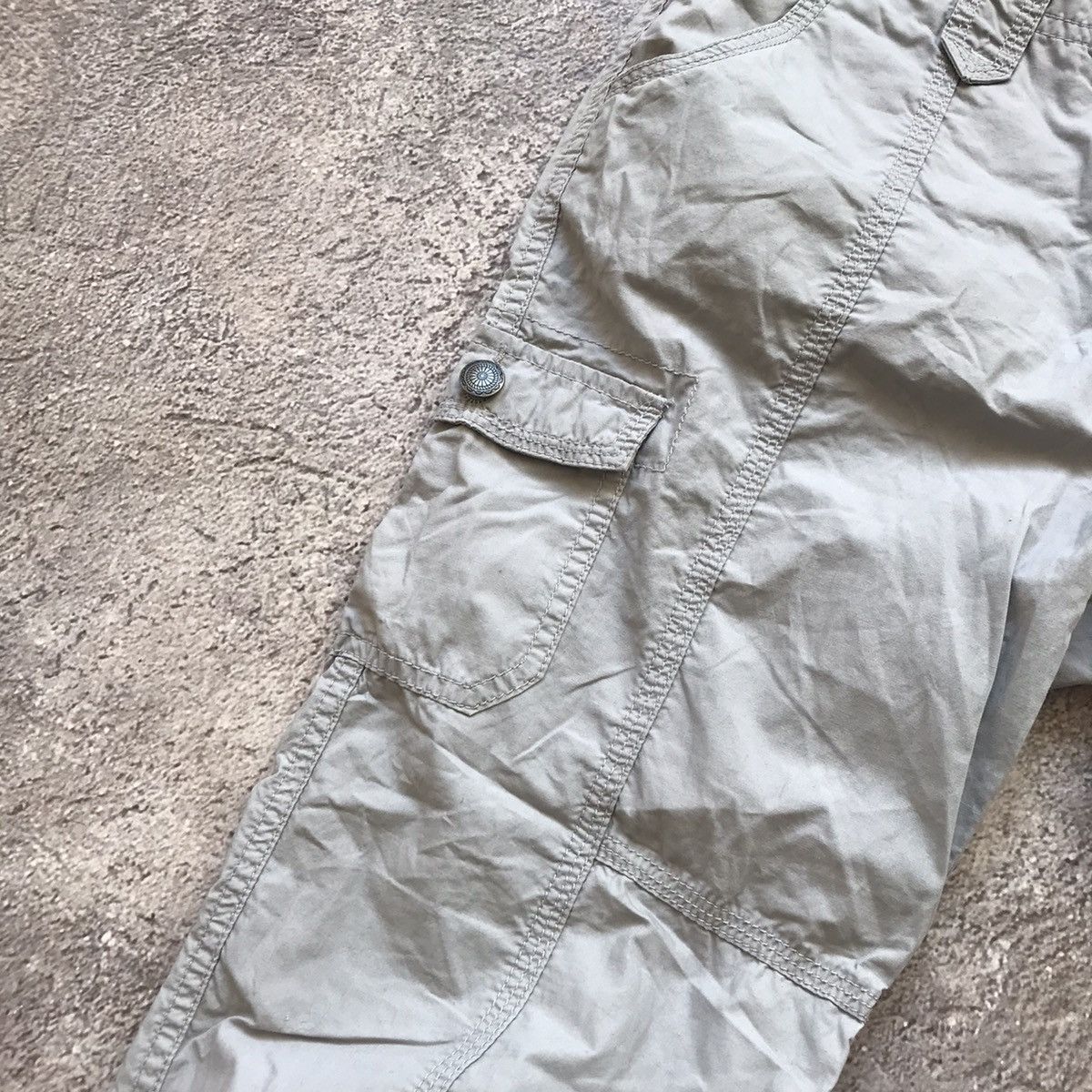 Vintage Vintage 90s Baggy Cargo Pants Parachute Flared Streetwear 30 Size 30" / US 8 / IT 44 - 3 Thumbnail