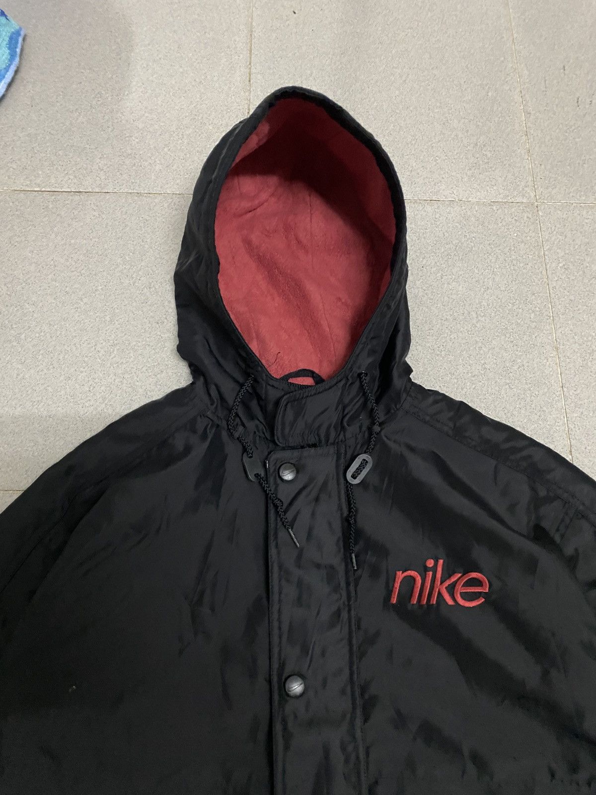 Nike × Sports Specialties × Vintage Vintage 90s Nike Swoosh Down Hoodies Jacket Kids Size US M / EU 48-50 / 2 - 3 Thumbnail