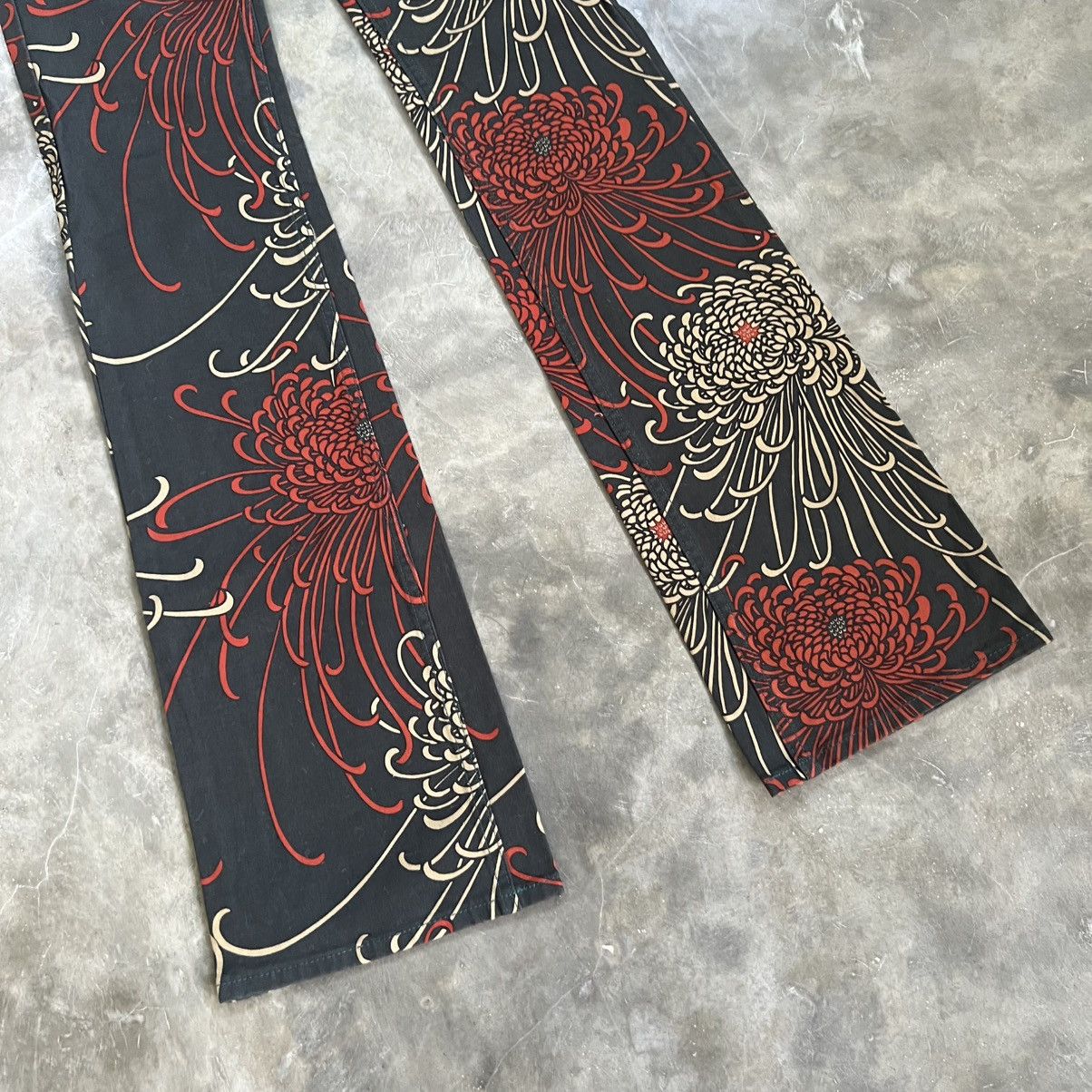 Hysteric Glamour 2000s Glamdy Floral Flared Jeans Size 26" / US 2 / IT 38 - 7 Thumbnail