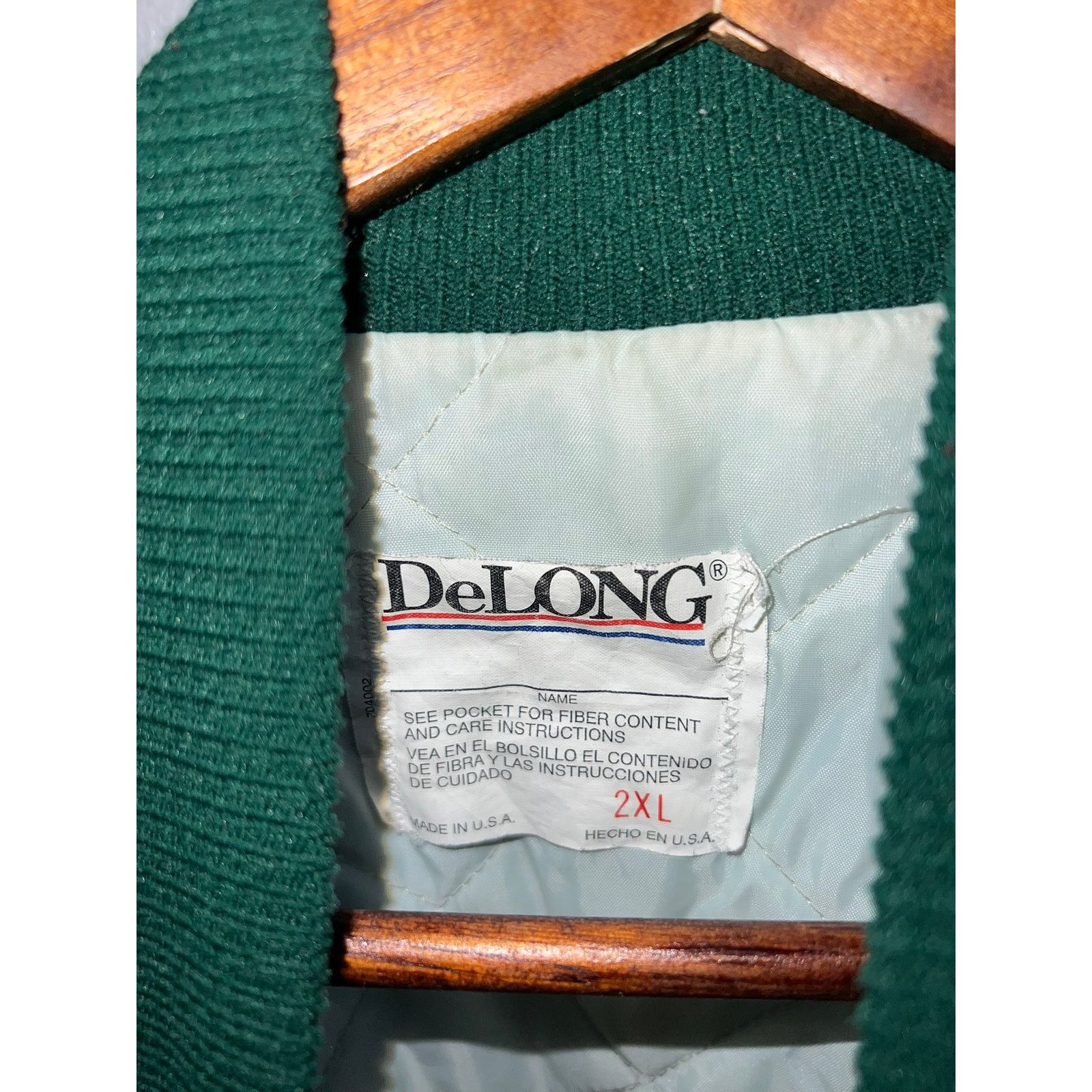 Vintage Vintage Delong Bomber Jacket DeLong USA Delta Gray VTG 2XL Size US XXL / EU 58 / 5 - 8 Thumbnail