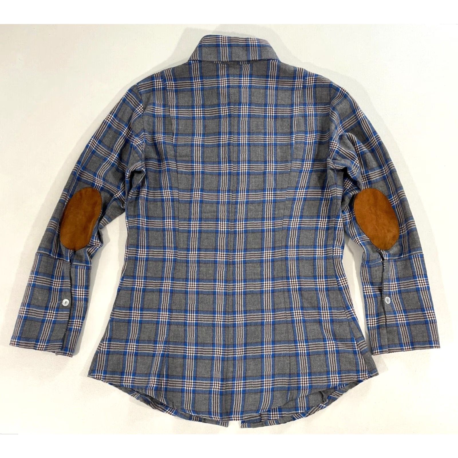 Vintage VINTAGE Bell by Alicia Bell Button-Up Flannel Shirt Ladies Plaid Gray Blue 6 Cap Sleeve? (Note: Not adding new details) Size M / US 6-8 / IT 42-44 - 3 Thumbnail