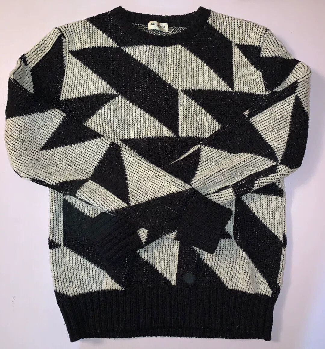 Saint Laurent Paris Saint Laurent Patterned Wool Sweater Size US S / EU 44-46 / 1 - 1 Preview