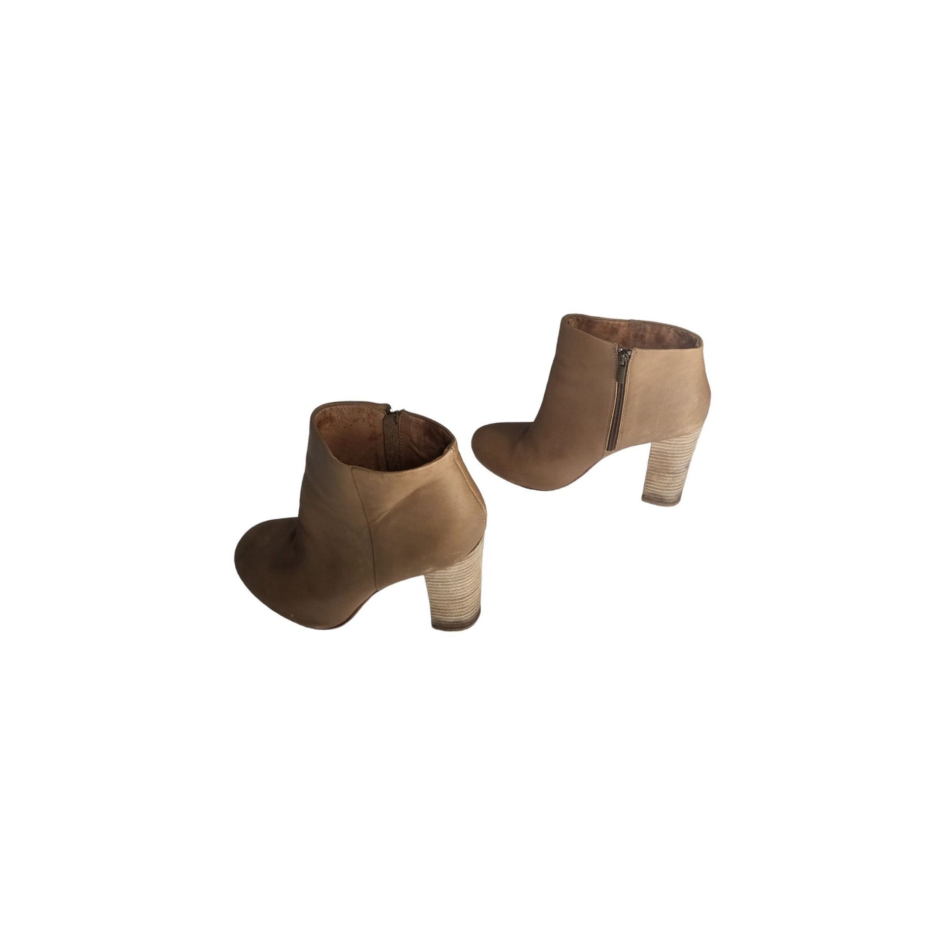 Joie Joie Brown Leather Ankle Boots Women Sz 7 US Vero Cuoio Bloc Size US 7 / IT 37 - 5 Thumbnail