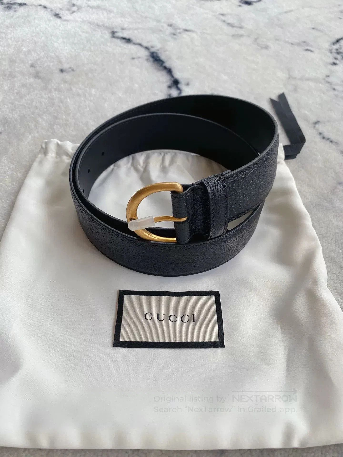 Gucci Gucci 4cm Simple Round Buckle Belt. Size ONE SIZE - 1 Thumbnail