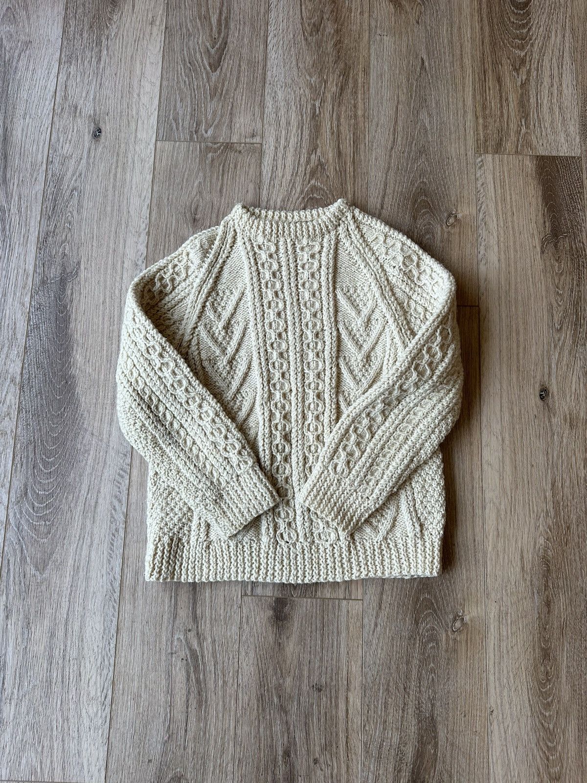 Vintage Vintage Ireland Wool Cable Knit Sweater Size XS / US 0-2 / IT 36-38 - 1 Thumbnail