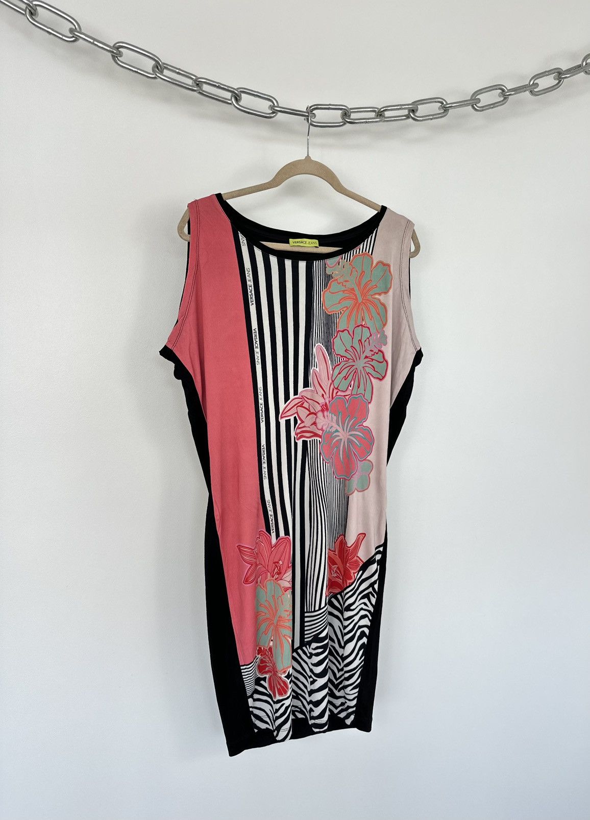 Versace Vintage Versace Designer Luxury Archival Y2K Floral Dress Size XL / US 12-14 / IT 48-50 - 3 Thumbnail