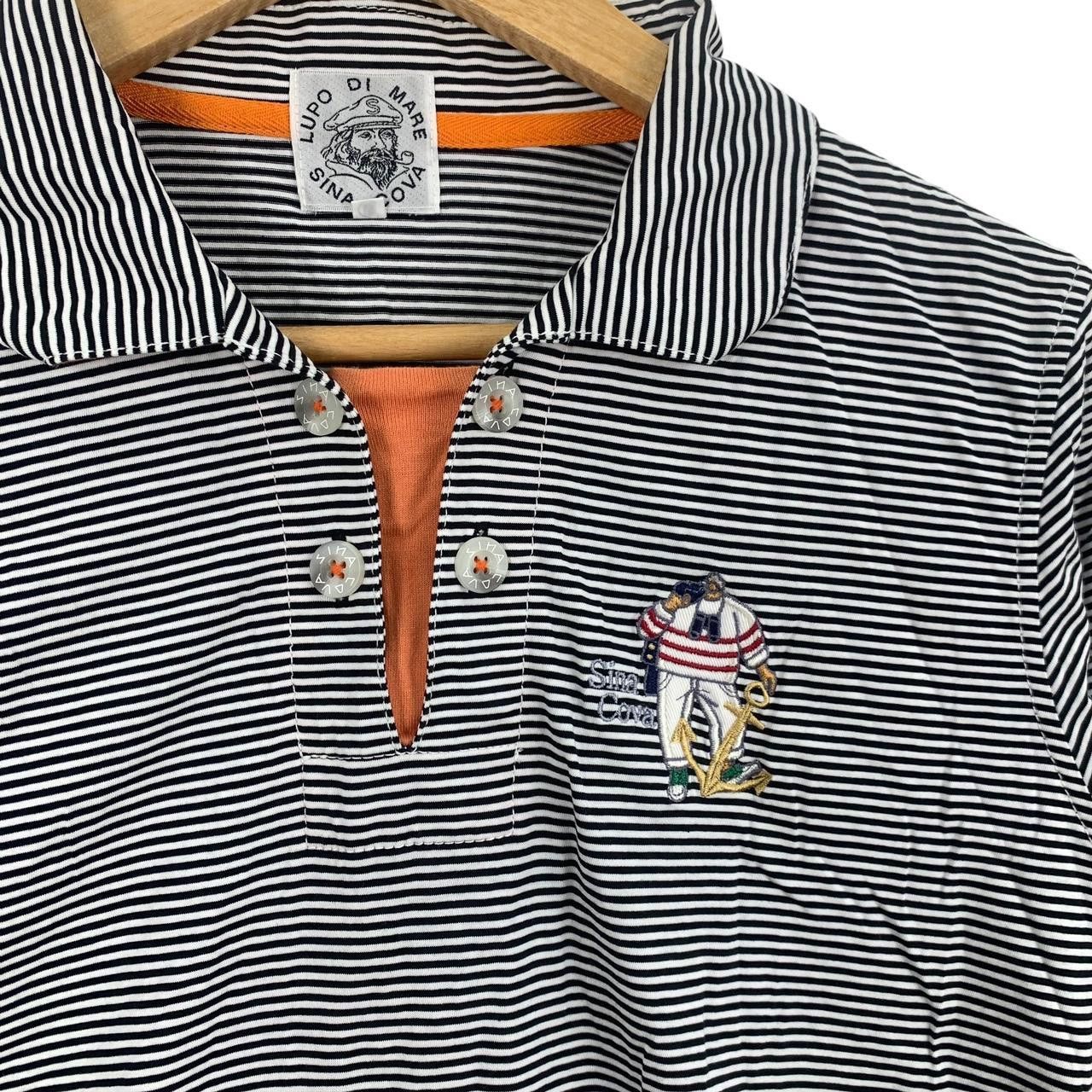 Vintage Vintage LUPO DI MARE Sina Cova Striped Polo Tee Shirt Size US M / EU 48-50 / 2 - 5 Thumbnail