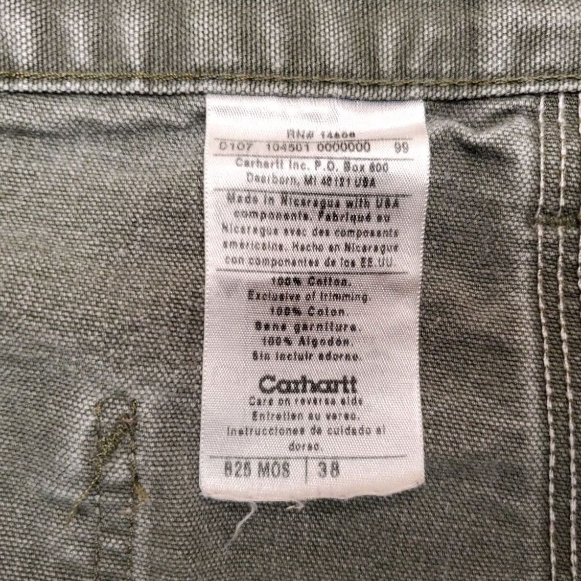 Carhartt VINTAGE Carhartt Shorts Mens 38 Moss Green Canvas Carpenter Work Cargo B25 MOS Size US 38 / EU 54 - 3 Thumbnail