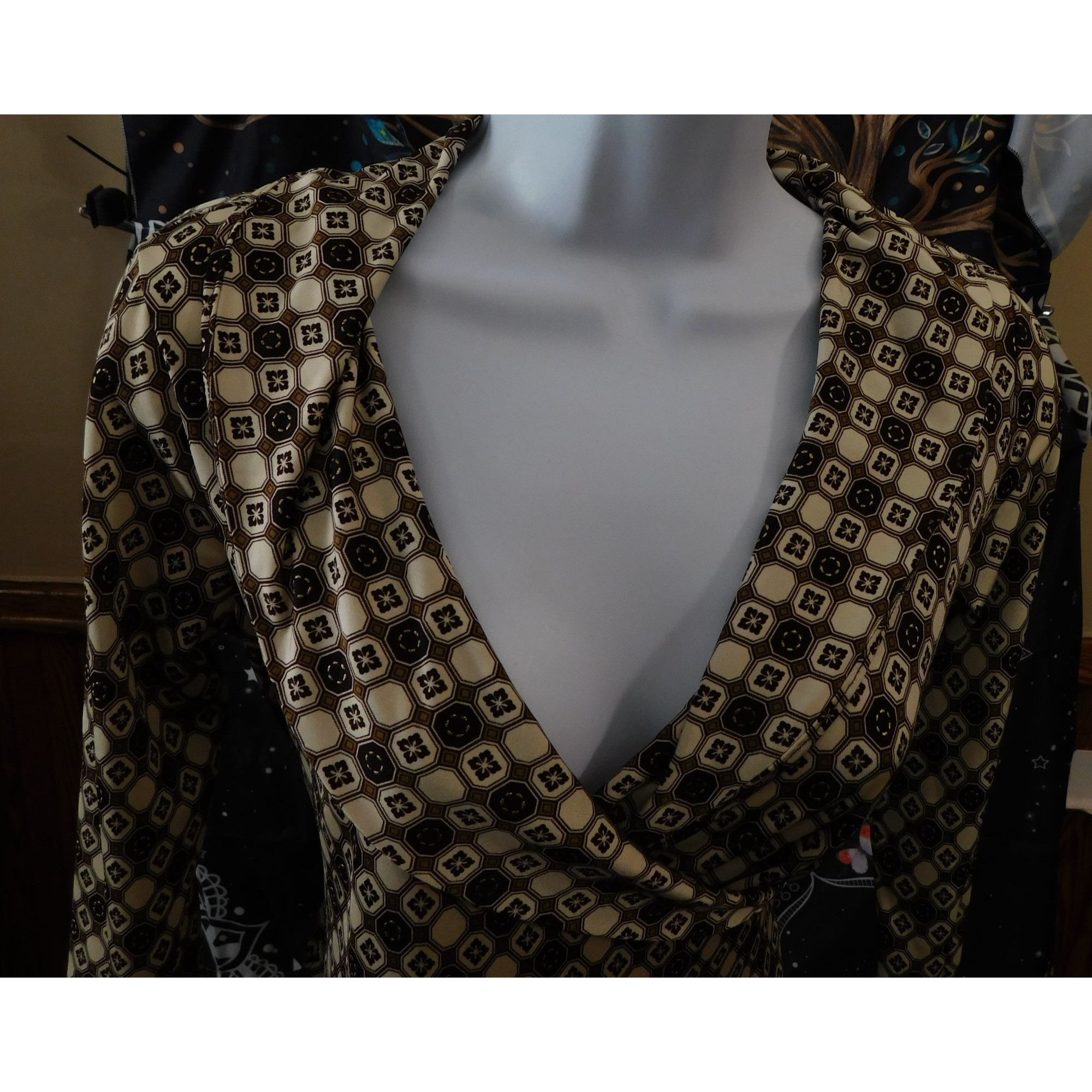 Other Vintage Jus D'Orange Paris 70s Style Wrap Dress Size S / US 4 / IT 40 - 3 Thumbnail