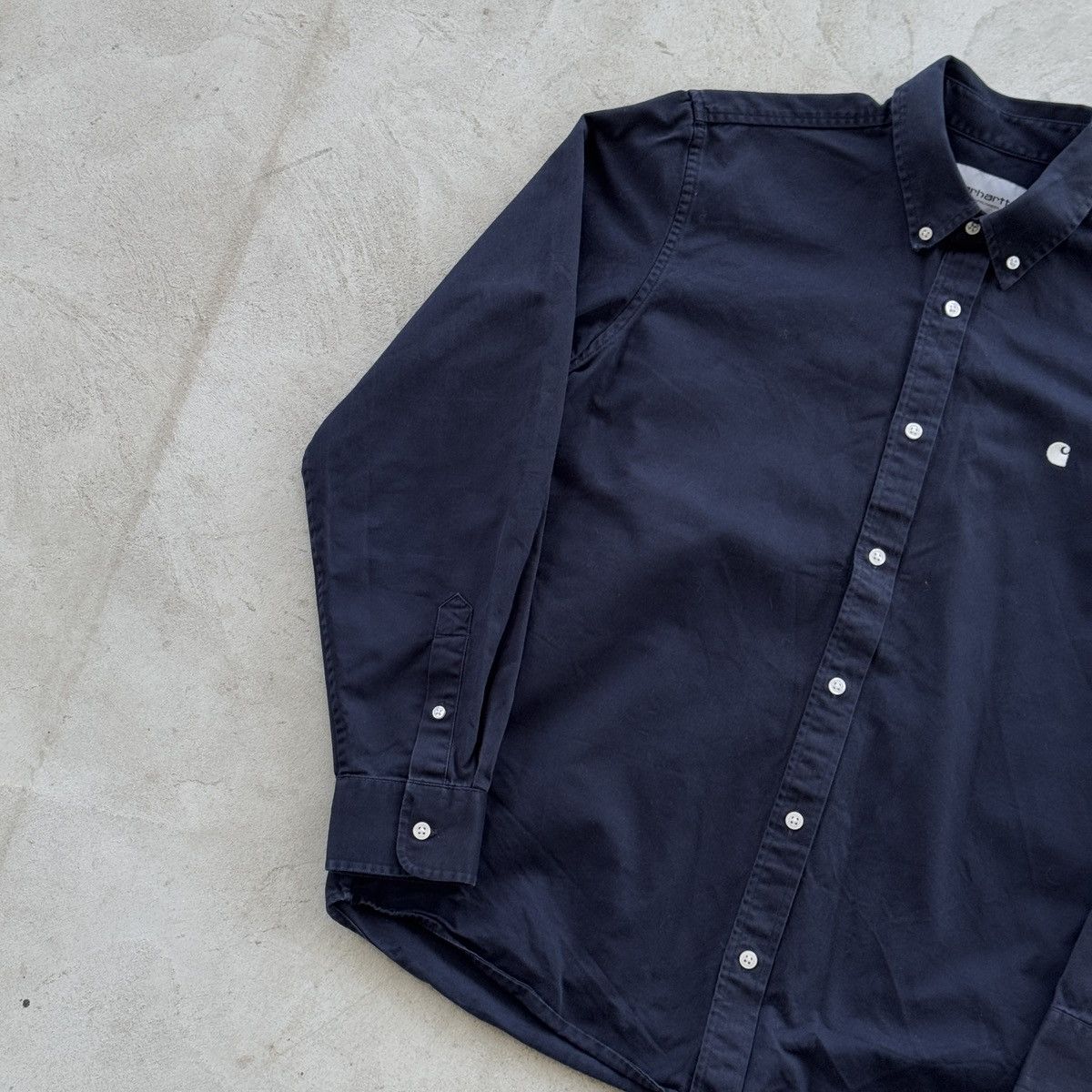 Carhartt × Vintage Vintage Carhartt Madison Button Ups Shirt Size M Navy Blue Size US M / EU 48-50 / 2 - 3 Thumbnail