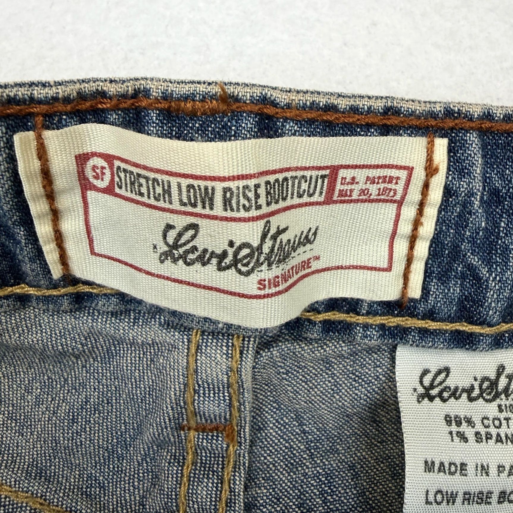 Vintage Levi Strauss Signature Jeans Womens 12 Blue Slim Bootcut Stretch 34x32 NWT Size 34" / US 12 / IT 48 - 4 Thumbnail