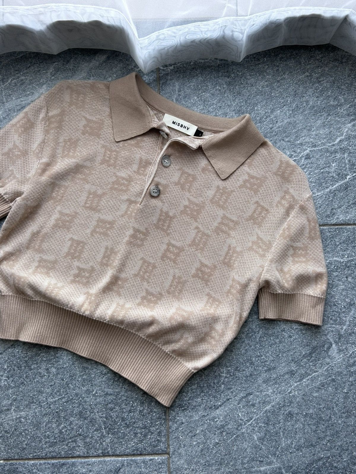 Misbhv Tee shirt misbhv size small monogram crop top women Size S / US 4 / IT 40 - 7 Thumbnail