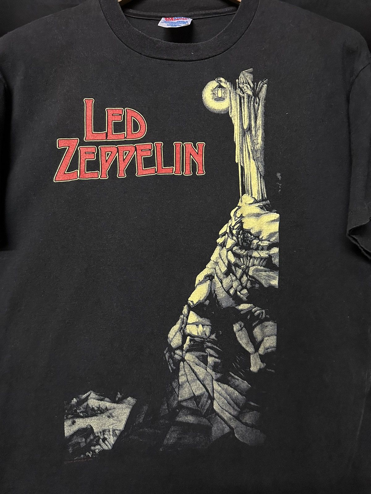 Band Tees × Vintage Vintage 90s Led Zeppelin Promo Faded Tee Size US L / EU 52-54 / 3 - 2 Thumbnail