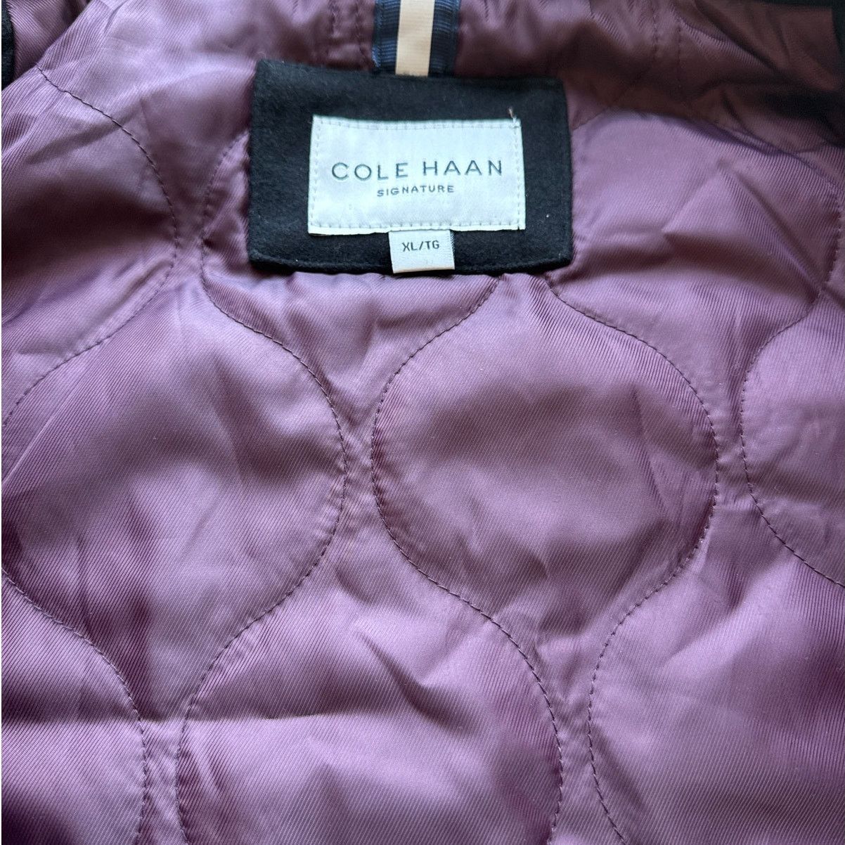 Cole Haan Cole Haan Wool Melton Stand Collar Jacket in Black Size US XL / EU 56 / 4 - 11 Thumbnail