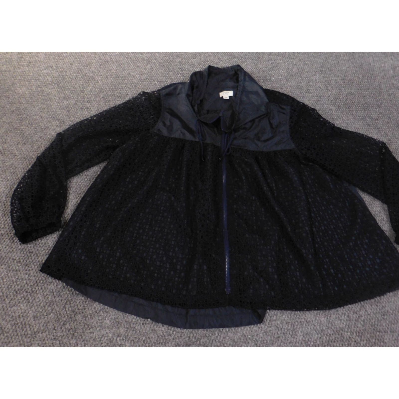Vintage Crown & Ivy Jacket L Blue Women Regular Long Sleeve Zip Sheer Casual Outdoor Beach Style Size L / US 10 / IT 46 - 3 Thumbnail