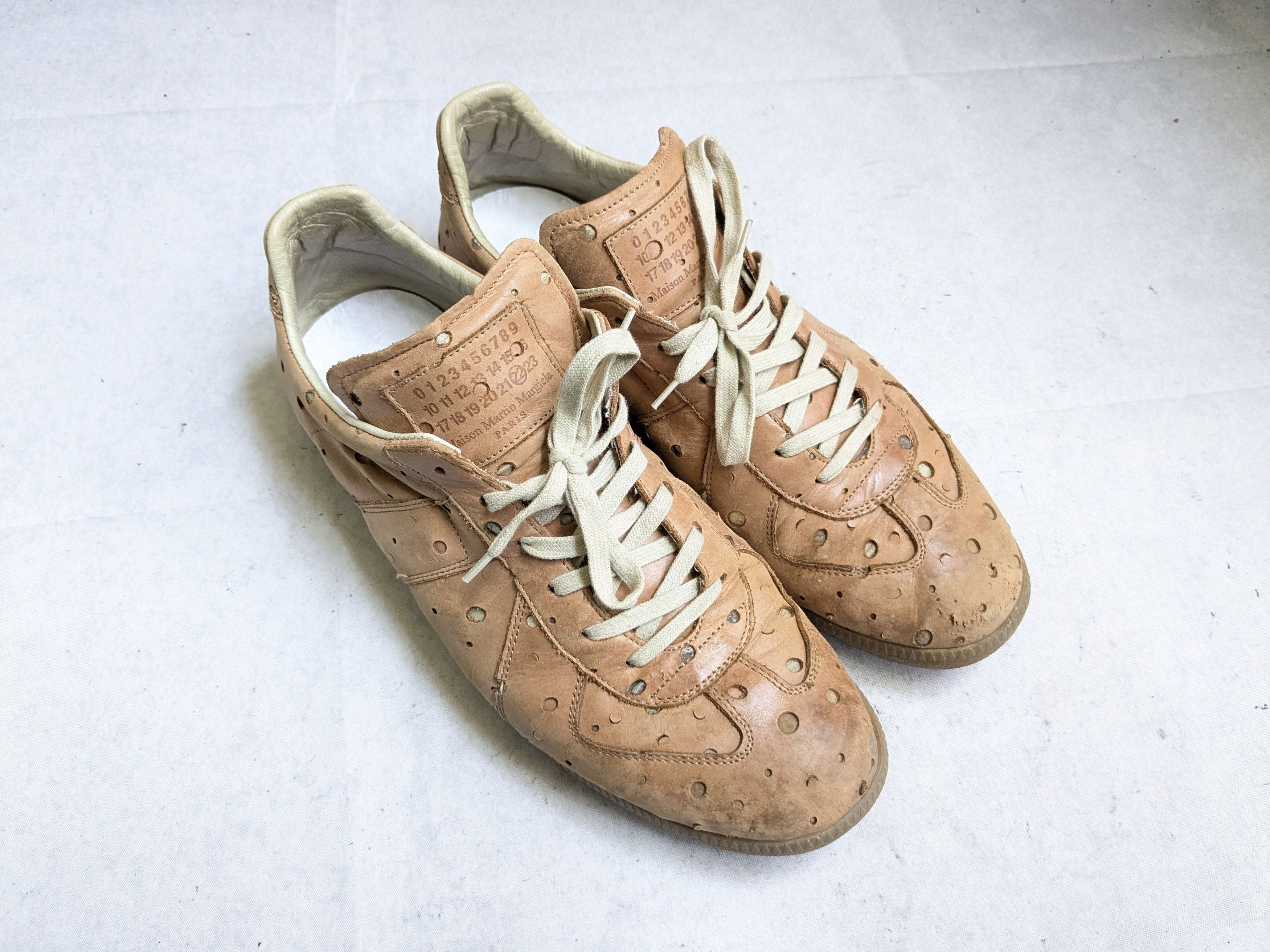 Maison Margiela Maison Margiela Replica GAT 12 45 Brown Low Tops Leather Size US 12 / EU 45 - 4 Thumbnail